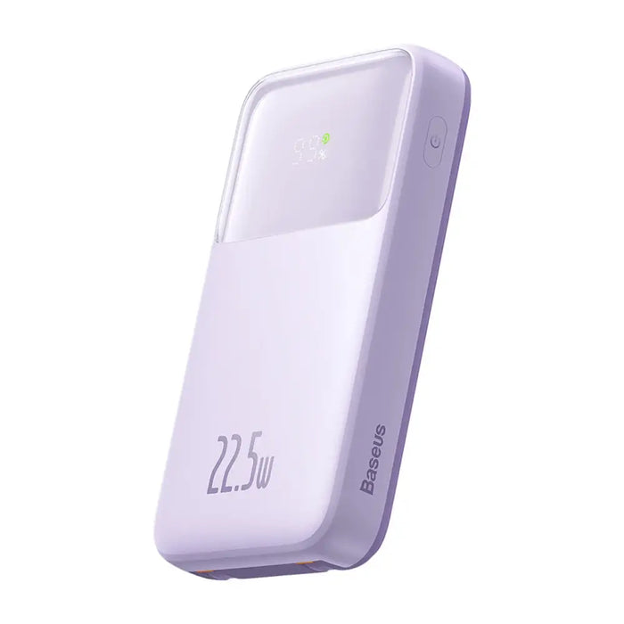 Baseus Comet Series powerbank with display 10000mAh 22.5W - purple + USB-A / USB-C cable - Powerbanks<<<HurtelXML