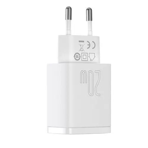 Baseus Compact Quick Charger USB USB-C 20W (white) - Car charger<<<Основна<<<DunaXML&&&Car
