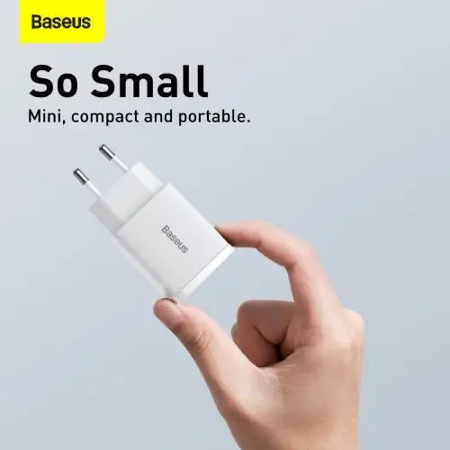 Baseus Compact Quick Charger USB USB-C 20W (white) - Car charger<<<Основна<<<DunaXML&&&Car