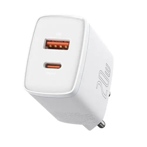 Baseus Compact Quick Charger USB USB-C 20W (white) - Car charger<<<Основна<<<DunaXML&&&Car