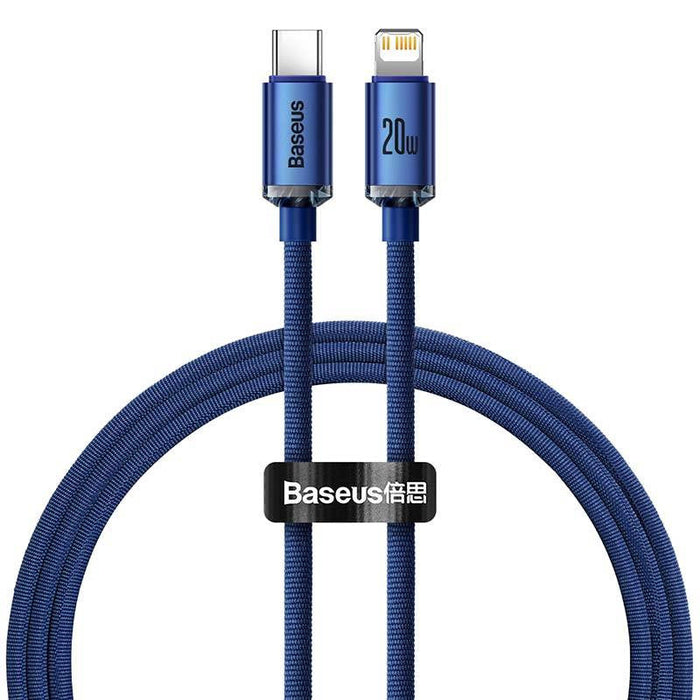Baseus Crystal cable USB-C to Lightning 20W 1.2m (blue) - USB-C to Lightning<<<USB cables<<<GSM