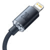 Baseus Crystal cable USB-C to Lightning 20W PD 1.2m (black) - USB-C to Lightning<<<USB cables<<<GSM