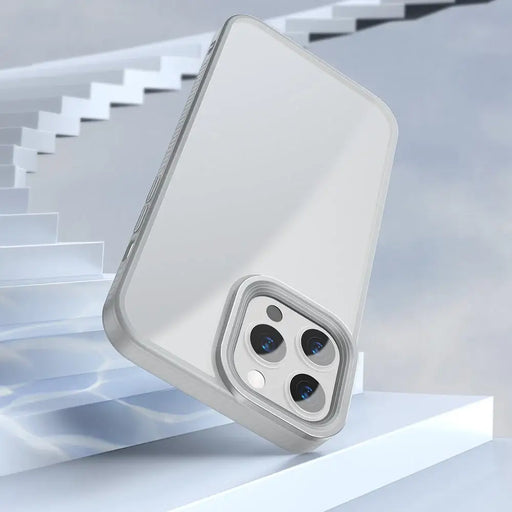 Baseus Crystal Phone Case Armor Case for iPhone 13 Pro with Gel Frame gray (ARJT000413) - Cell phone cases