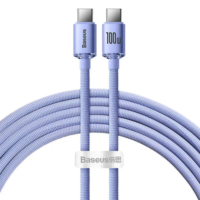 Baseus Crystal Shine cable USB-C to USB-C 100W 1.2m (purple) - USB-C to USB-C<<<USB cables<<<GSM