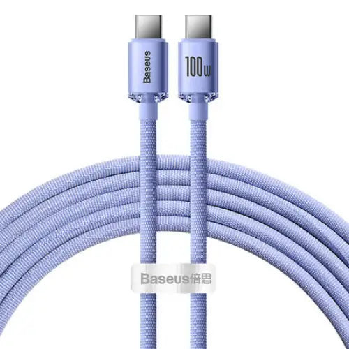 Baseus Crystal Shine cable USB-C to USB-C 100W 1.2m (purple) - USB-C to USB-C<<<USB cables<<<GSM