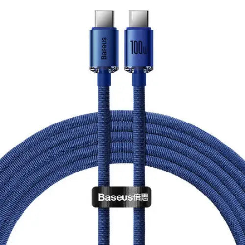 Baseus Crystal Shine cable USB-C to USB-C 100W 2m (blue) - USB-C to USB-C<<<USB cables<<<GSM