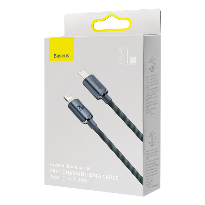 Baseus Crystal Shine cable USB-C to Lightning 20W PD 2m (black) - USB-C to Lightning<<<USB cables<<<GSM