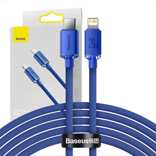 Baseus Crystal Shine cable USB-C to Lightning 20W PD 2m (blue) - USB-C to Lightning<<<USB cables<<<GSM