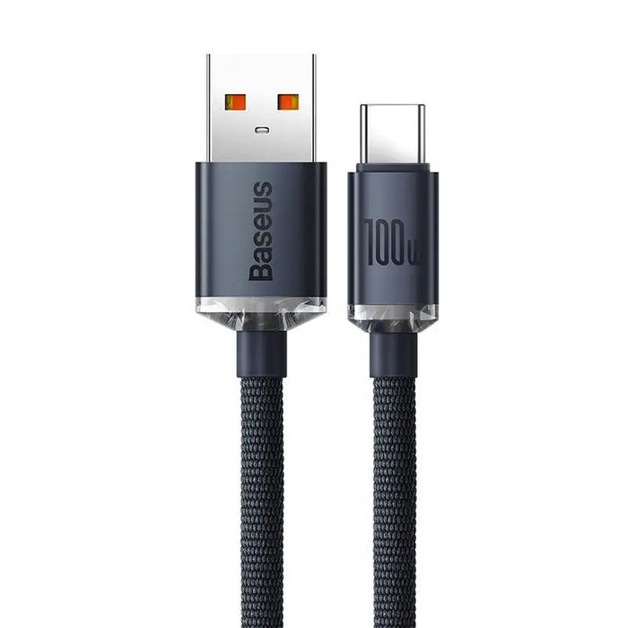 Baseus Crystal Shine cable USB to USB-C 100W 1.2m (black) - USB to USB-C<<<USB cables<<<GSM