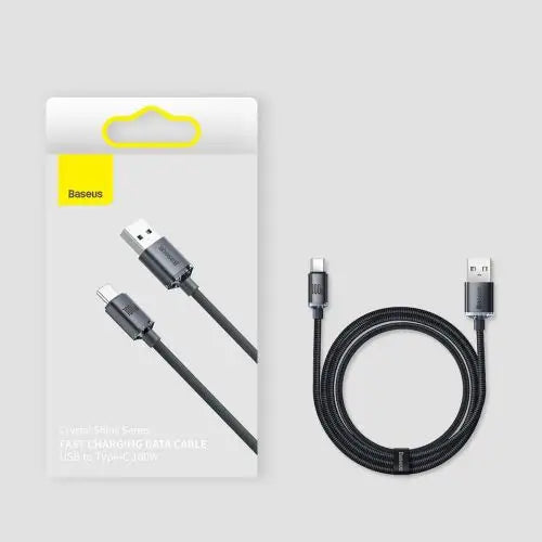 Baseus Crystal Shine cable USB to USB-C 100W 2m (black) - Type-C cable<<<Accessories<<<Основна<<<DunaXML&&&USB