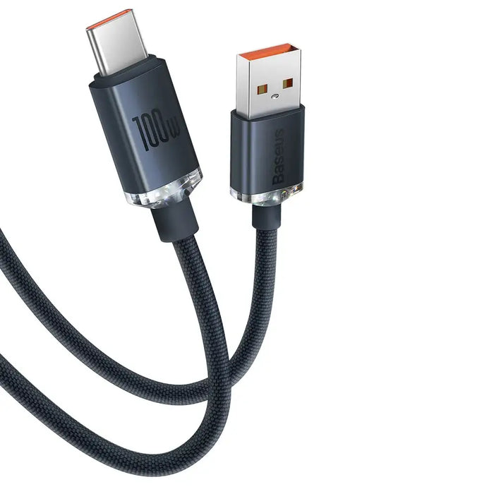 Baseus Crystal Shine cable USB to USB-C 100W 2m (purple) - USB to USB-C<<<USB cables<<<GSM