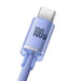 Baseus Crystal Shine cable USB to USB-C 100W 2m (purple) - USB to USB-C<<<USB cables<<<GSM