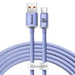 Baseus Crystal Shine cable USB to USB-C 100W 2m (purple) - USB to USB-C<<<USB cables<<<GSM