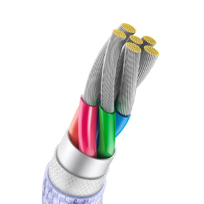 Baseus Crystal Shine cable USB to USB-C 100W 2m (purple) - USB to USB-C<<<USB cables<<<GSM