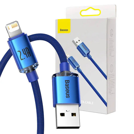 Baseus Crystal Shine cable USB to Lightning 2.4A 2m (blue) - USB to Lightning<<<USB cables<<<GSM