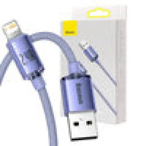 Baseus Crystal Shine cable USB to Lightning 2.4A 2m (purple) - USB to Lightning<<<USB cables<<<GSM
