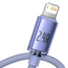 Baseus Crystal Shine cable USB to Lightning 2.4A 2m (purple) - USB to Lightning<<<USB cables<<<GSM