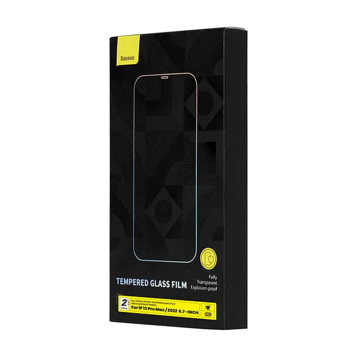 Baseus Crystal Tempered Glass Dust-proof 0.3mm for iPhone 14 Plus/13 Pro Max (2pcs) - For smartphones<<<Tempered glass