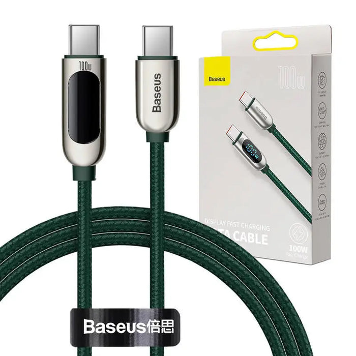 Baseus Display Cable USB-C to USB-C 100W 1m (green) - USB-C to USB-C<<<USB cables<<<GSM Accessories<<<InnproXML&&&Cell