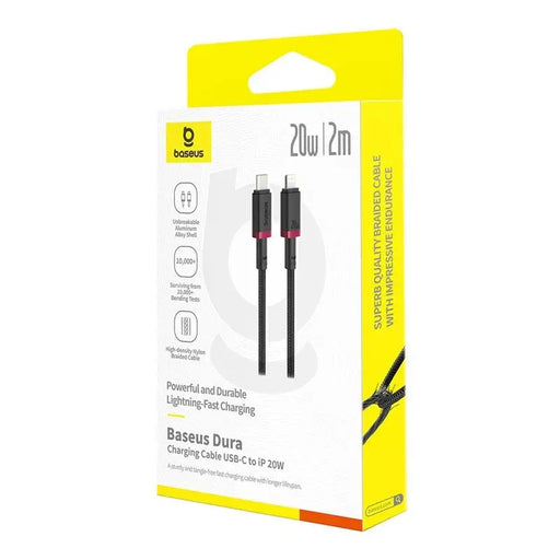 Baseus Dura Type C fast charging cable for iP 20 W 2 m Black Red - USB cablesAKG-KAB<<<GSM accessoriesAKG<<<ActionPL