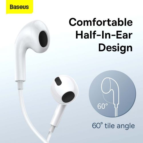 Baseus Encok C17 Earphones (white) - Audio<<<Основна<<<DunaXML&&&Wired<<<Headphones<<<Audio<<<InnproXML&&&Headphones
