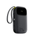 Baseus EnerFill FC31 10000mAh 22.5W Powerbank with Digital Display and 2 Built-in Cables (USB-C + Lightning) - Black