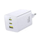 Baseus EnerFill FE11 2 x USB-C / USB-A 100W Wall Charger - White - Cell phone USB charger<<<HurtelXML