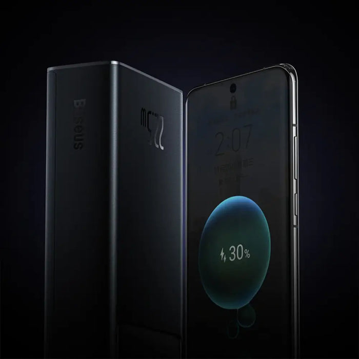 Baseus EnerFill FP41 30000mAh 22.5W Power Bank with Baseus Simple USB-A - USB-C 3A 30cm Cable - Black