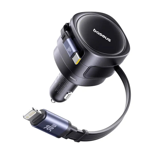 Baseus Enjoyment Max car charger with USB-C + Lightning cables 60W Black - Car chargers<<<Car accessories<<<InnproXML