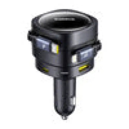 Baseus Enjoyment Max car charger with USB-C + Lightning cables and USB-A + USB-C ports 90W Black - Car