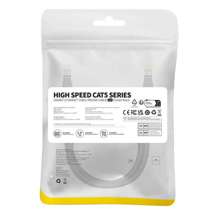Baseus Ethernet CAT5 1,5m network cable (black) - Network cables<<<Cables<<<IT Accessories<<<InnproXML&&&Kable