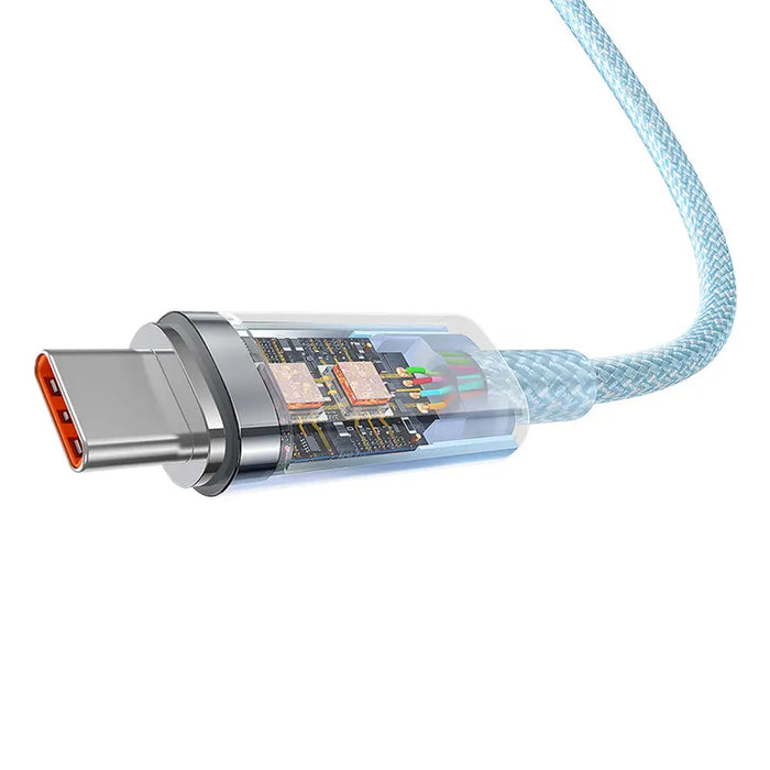 Baseus Explorer 100W USB-C - USB-C Cable with Intelligent Temperature Sensor 1m - Blue - Cell phone cables<<<HurtelXML