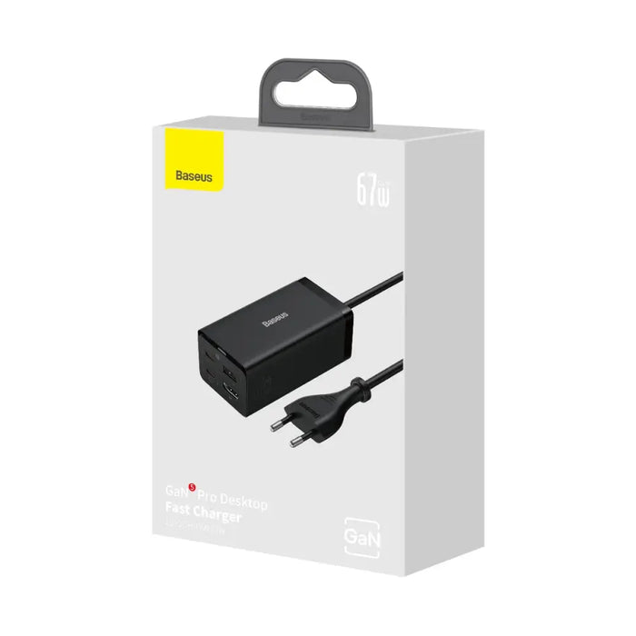 Baseus fast charger GaN5 Pro HUB HDMI 2 x USB-C / USB-A / HDMI 4K 30Hz 1.5m black + USB-C cable - USB-C 100W 40Gb/s