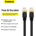 Baseus fast network cable RJ-45 cat.8 40Gbps 1m round - black - Network cables<<<HurtelXML