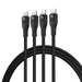 Baseus Flash Series Type C to C + C + C fast charging cable 480 Mbps Black - USB cablesAKG-KAB<<<GSM