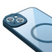 Baseus Frame Transparent Magnetic Case and Tempered Glass set for iPhone 14 Plus (blue) - For smartphones<<<Tempered