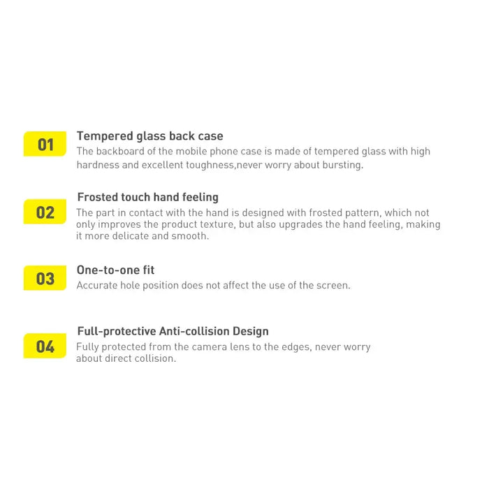 Baseus Frosted Glass Case Cover for iPhone 13 Pro Hard Cover with Gel Frame Transparent (ARWS000702) - Cell phone cases