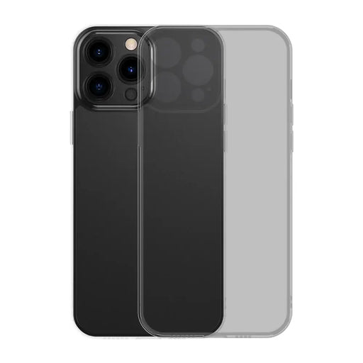 Baseus Frosted Glass Case Cover for iPhone 13 Pro Hard Cover with Gel Frame black (ARWS000401) - Cell phone cases