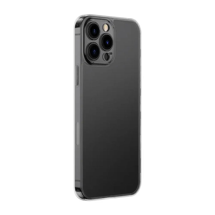 Baseus Frosted Glass Case Cover for iPhone 13 Pro Max Hard Cover with Gel Frame black (ARWS001101) - Cell phone cases