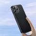 Baseus Frosted Glass Case Cover for iPhone 13 Pro Max Hard Cover with Gel Frame black (ARWS001101) - Cell phone cases