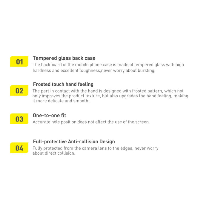 Baseus Frosted Glass Case Cover for iPhone 13 Pro Max Hard Cover with Gel Frame Transparent (ARWS000802) - Cell phone