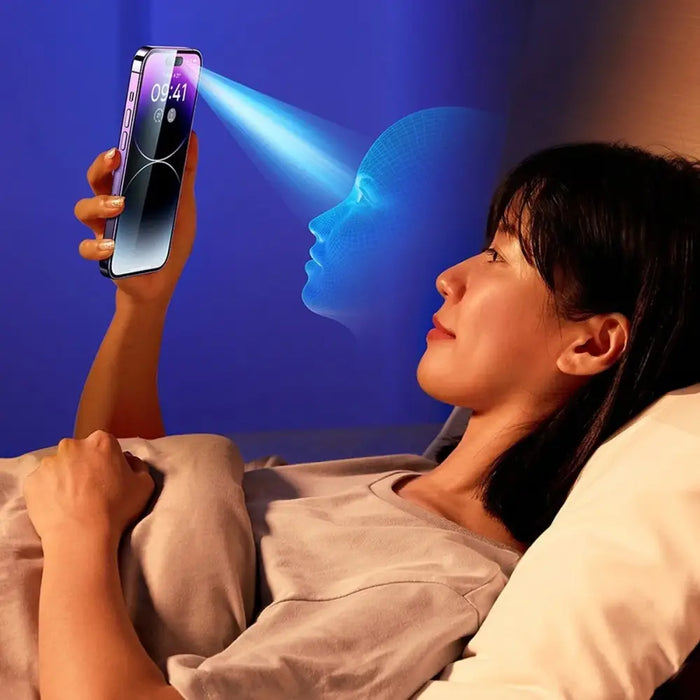 Baseus Full Screen Tempered Glass for iPhone 14 Pro Max with Anti Blue Light Filter and 0.3mm Speaker Cover + Mounting