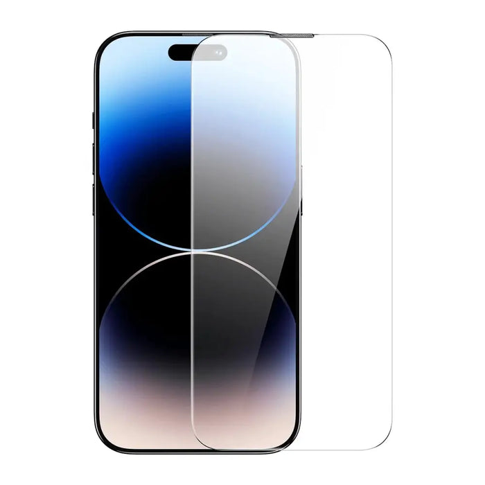 Baseus Full Screen Tempered Glass for iPhone 14 Pro Max with Speaker Cover 0.4mm + Mounting Kit - Cell phone tempered