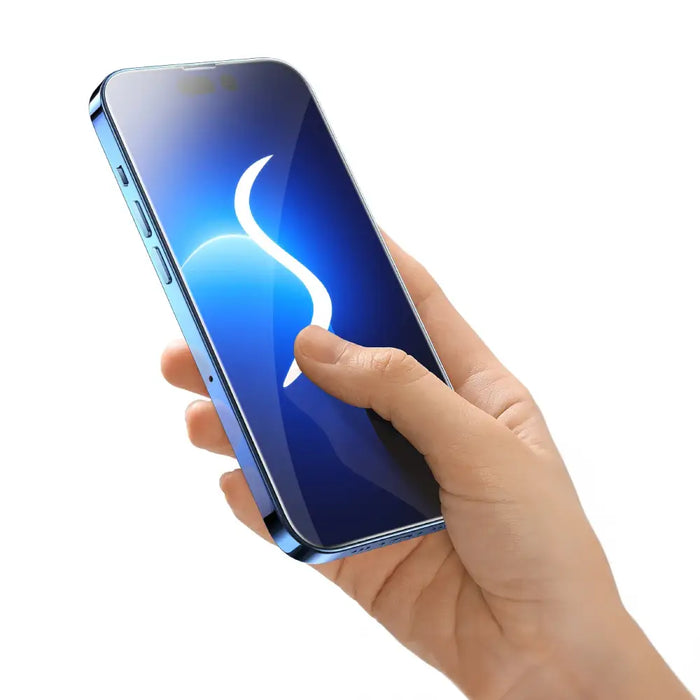 Baseus Full Screen Tempered Glass for iPhone 14 Pro Max with Speaker Cover 0.4mm + Mounting Kit - Cell phone tempered