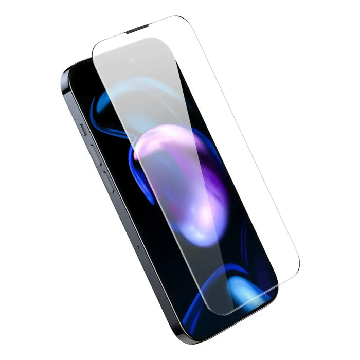 Baseus Full Screen Tempered Glass for iPhone 14 Pro with Speaker Cover 0.3mm + Mounting Frame - Cell phone tempered