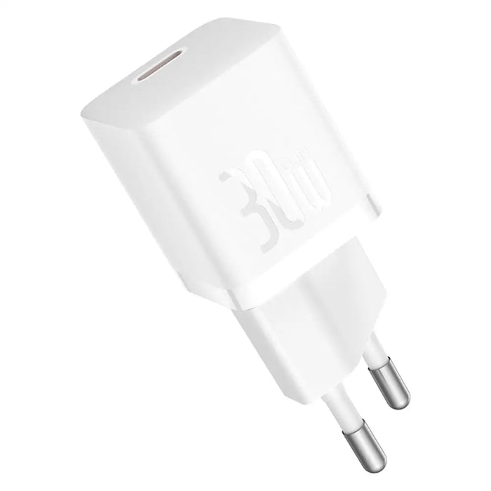 Baseus GaN5 30W USB-C Mini Wall Charger - White - Cell phone USB charger<<<HurtelXML