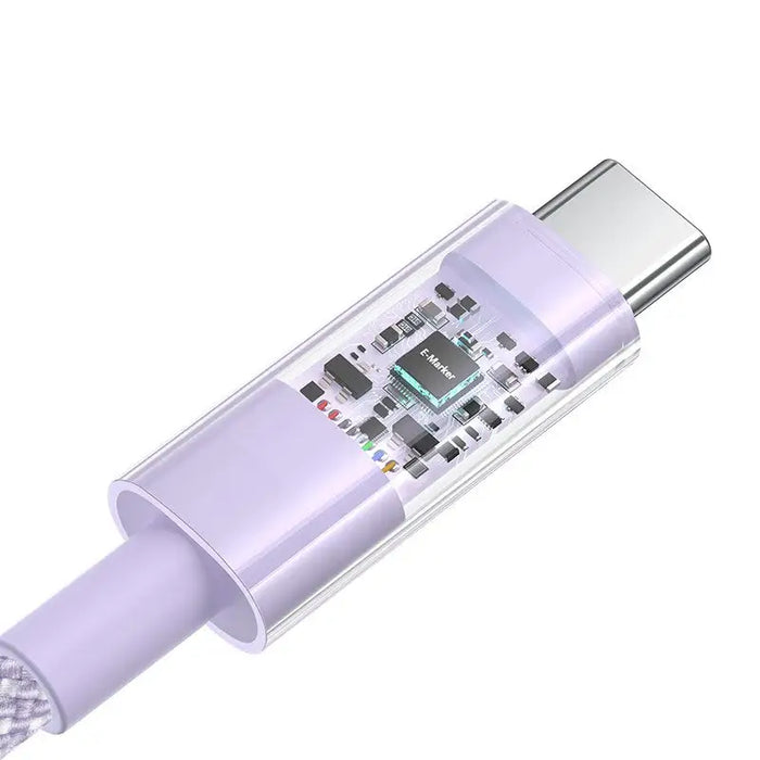 Baseus Gem USB C to USB C fast charging cable 1 m 100 W Purple - USB cablesAKG-KAB<<<GSM accessoriesAKG<<<ActionPL