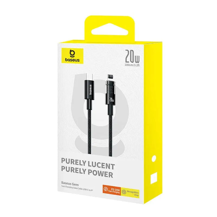 Baseus Gem USB-C to iP fast charging cable 1 m 20 W Black - USB cablesAKG-KAB<<<GSM accessoriesAKG<<<ActionPL