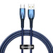 Baseus Glimmer Series fast charging cable USB-A - USB-C 100W 480Mbps 1m blue - Cell phone cables<<<HurtelXML