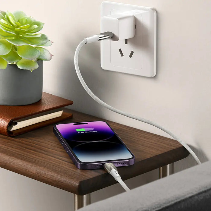 Baseus Glimmer Series fast charging cable USB-A - USB-C 100W 480Mbps 1m white - Cell phone cables<<<HurtelXML